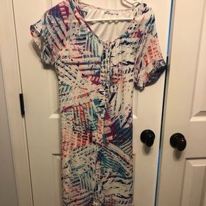 Bright and colorful summer tie dress